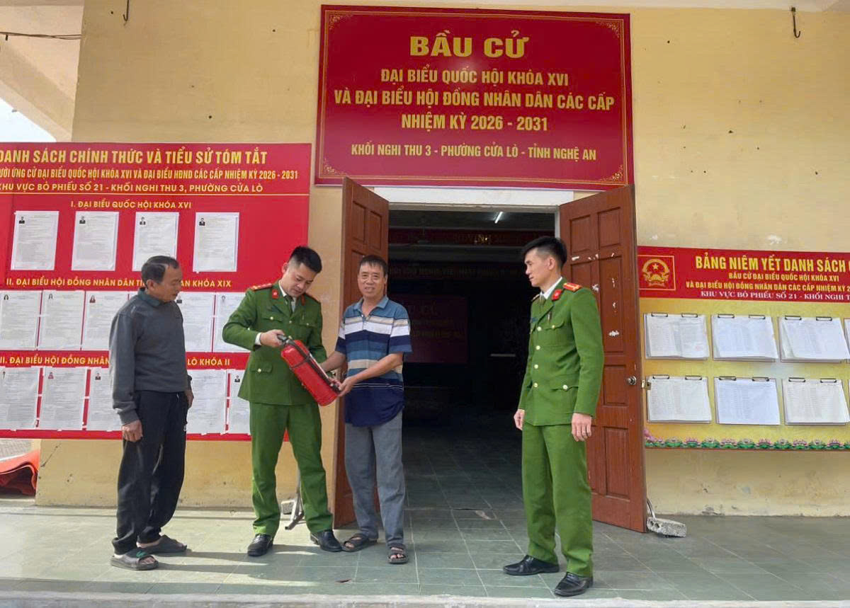 Kiểm tra điều kiện bảo đảm an toàn PCCC tại từng điểm bầu cử