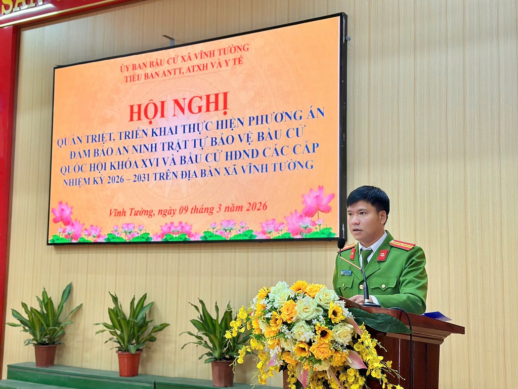 Công an xã quán triệt nội dung