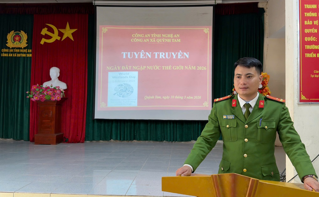 Đại diện xã phát biểu tại Hội nghị