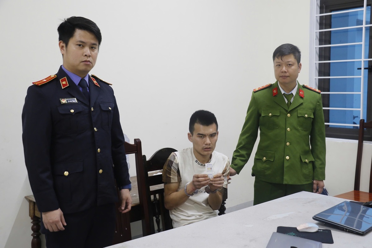 Đối tượng Mã Văn Vũ tại Cơ quan Công an