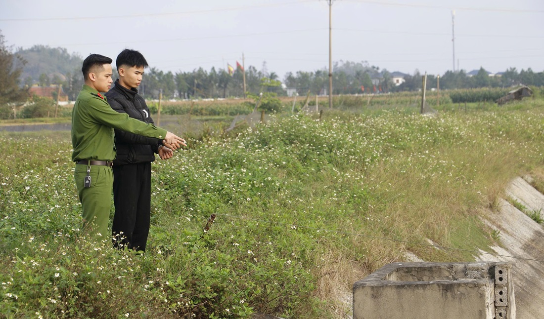 Cơ quan Công an thực nghiệm hiện trường vụ việc