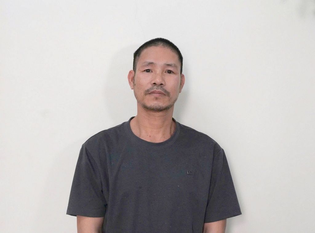 Đối tượng Phan Văn Thời tại cơ quan Công an