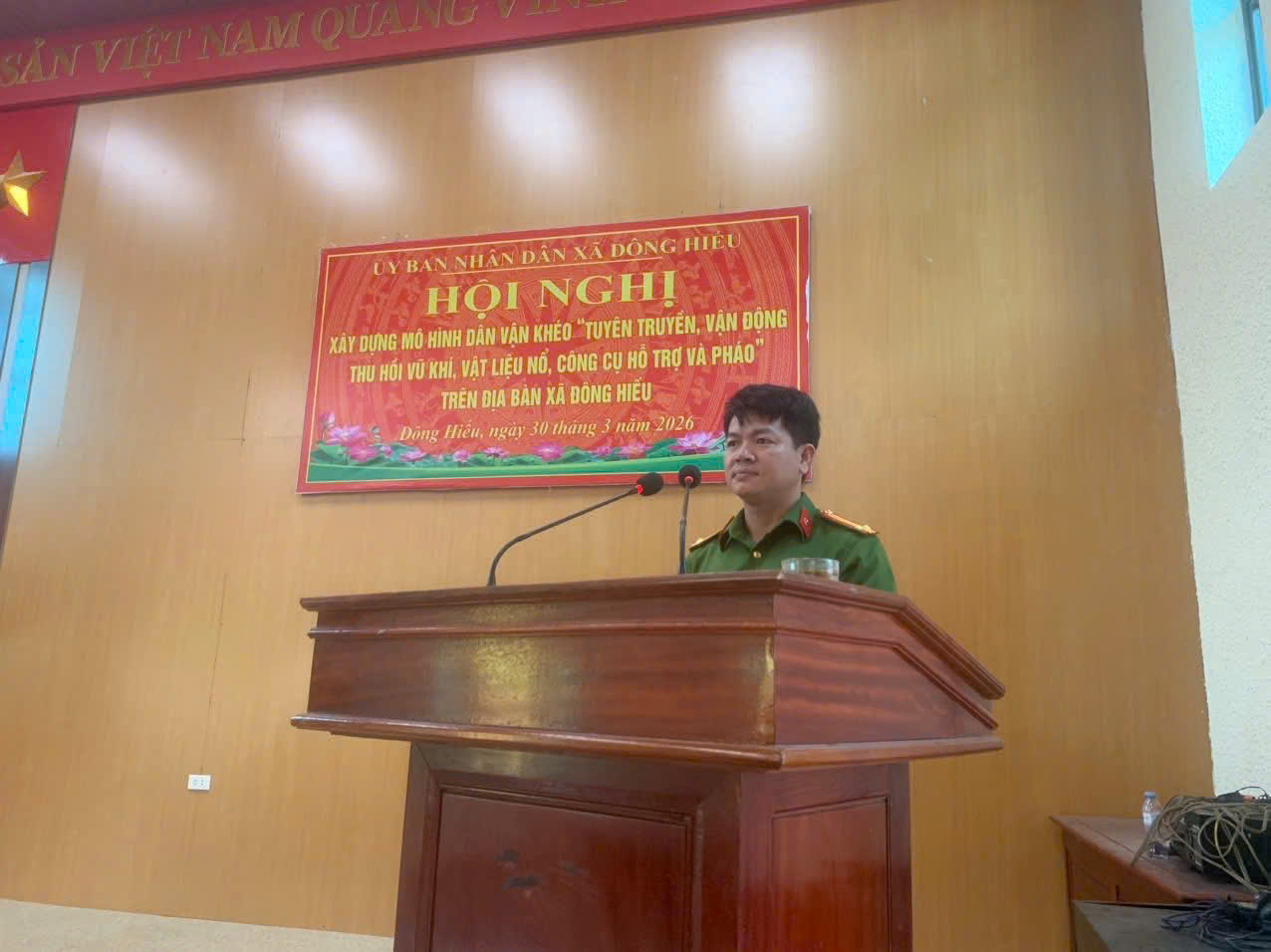 Công an xã Đông Hiếu xây dựng mô hình dân vận khéo 