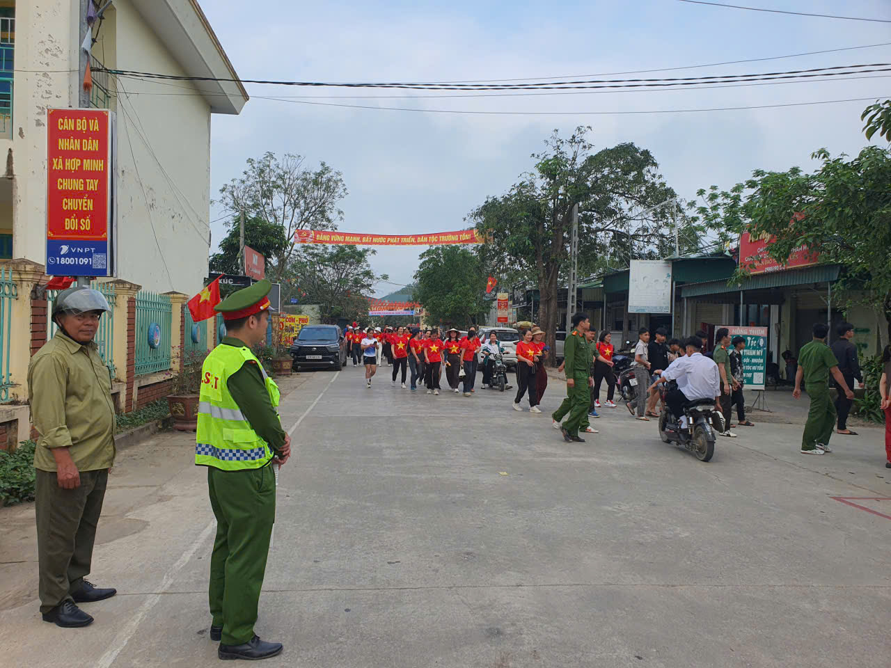 Công an xã triển khai lực lượng, đảm bảo an ninh an toàn sự kiện trên địa bàn