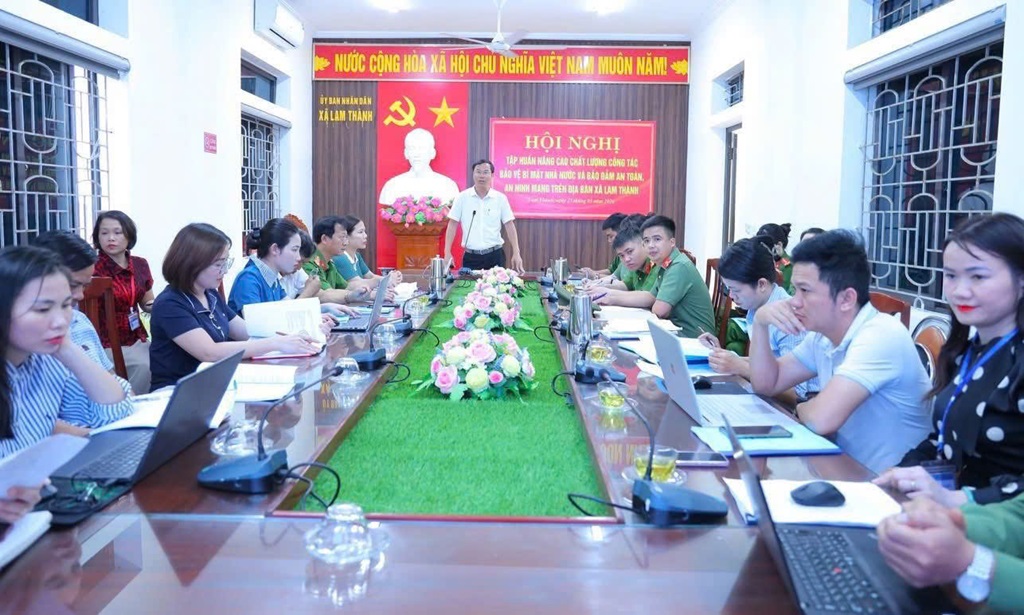 Xã Lam Thành tập huấn bảo vệ bí mật nhà nước và an ninh mạng 