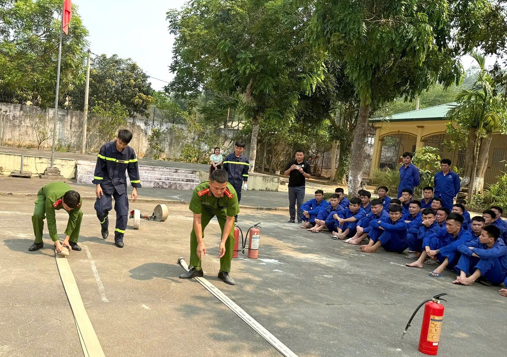 Tại phân khu 2 - Cơ sở cai nghiện ma tuý số 2, xã Tiền Phong
