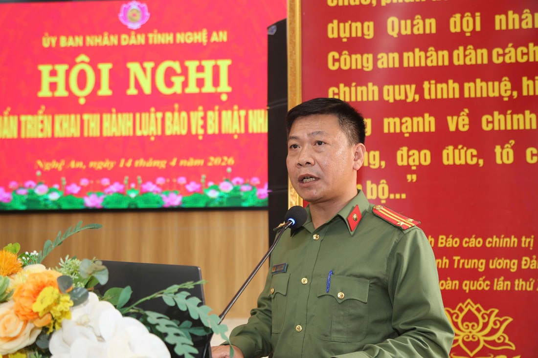 Báo cáo viên của Công an tỉnh quán triệt, phổ biến những nội dung cơ bản của Luật Bảo vệ nhà nước