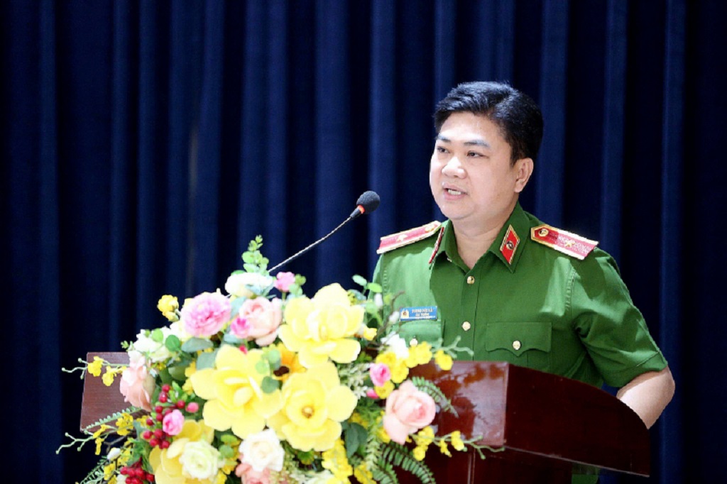 Thiếu tướng Dương Đức Hải, Cục trưởng Cục Cảnh sát PCCC và CNCH phát biểu chỉ đạo tại Hội nghị