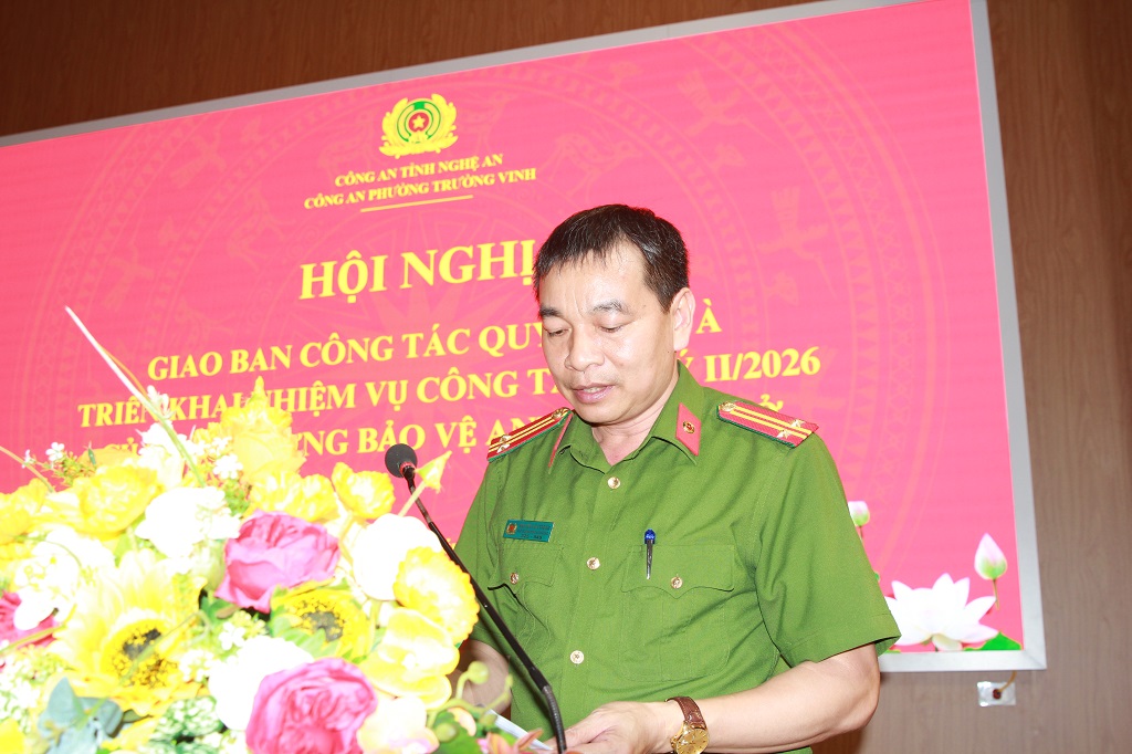 Đại diện phường phát biểu tại Hội nghị