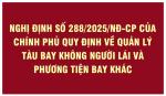 Ban hành kế hoạch Triển khai Nghị định số 288/2025/NĐ-CP ngày 05/11/2025 của Chính phủ quy định về quản lý tàu bay không người lái và phương tiện bay khác