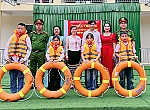 Công an xã Mường Típ tuyên truyền pháp luật về ATGT và phòng chống đuối nước trường học