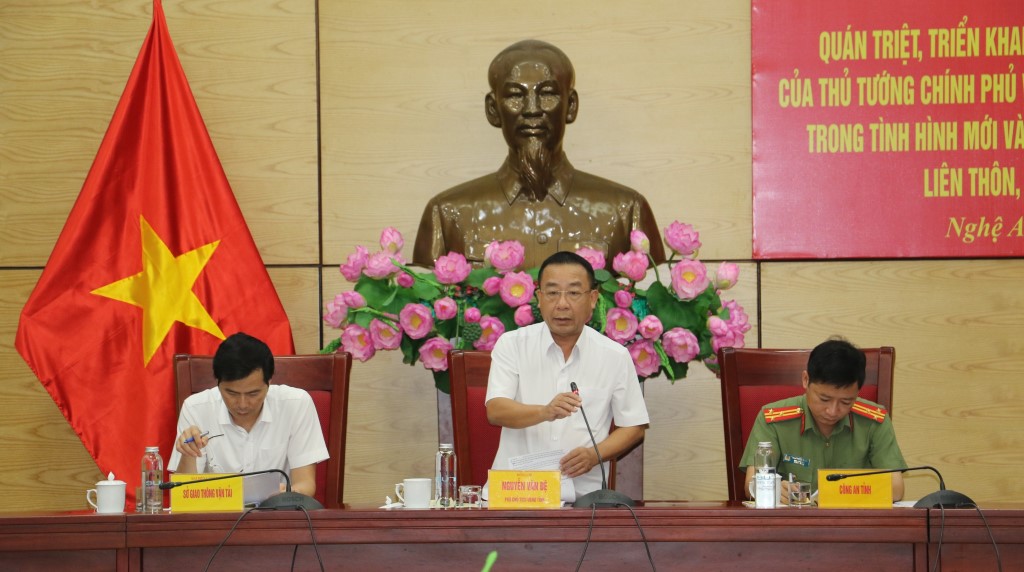 Đồng chí Nguyễn Văn Đệ - Phó Chủ tịch UBND tỉnh kết luận tại Hội nghị