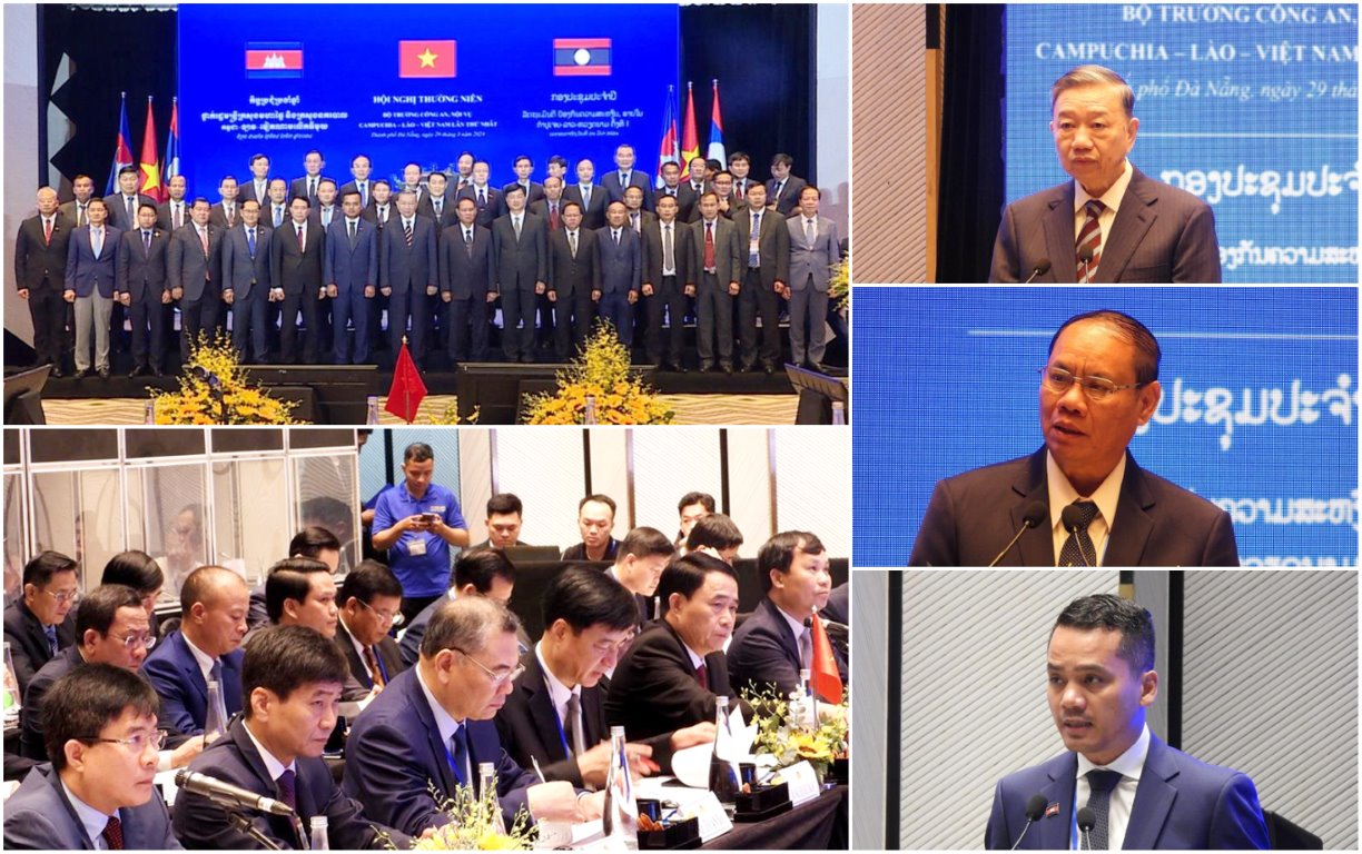 Thông qua tuyên bố chung Hội nghị thường niên Bộ trưởng Công an, Nội vụ 03 nước Campuchia - Lào - Việt Nam