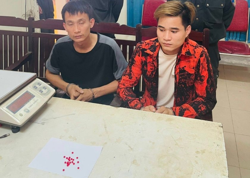 02 đối tượng Nguyễn Sỹ Huỳnh và Nguyễn Đức Trình cùng tang vật là ma túy 