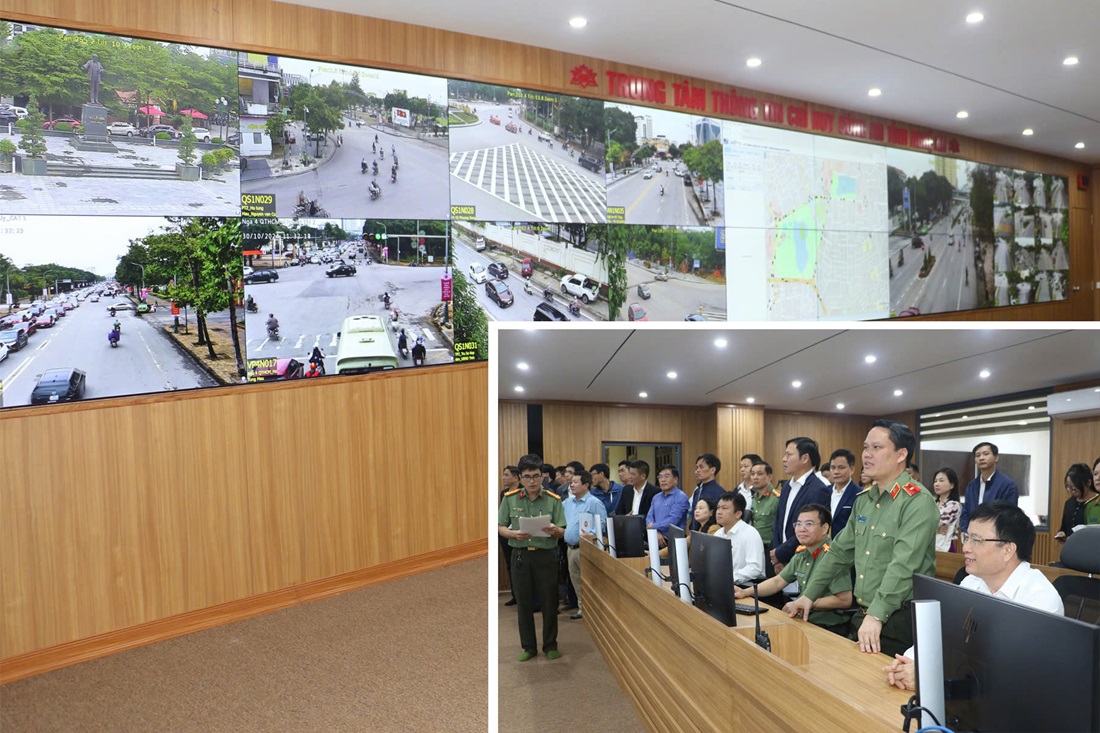 Công an Nghệ An triển khai lắp đặt hệ thống camera giám sát an ninh và xử lý vi phạm TTATGT trên địa bàn thành phố Vinh (tháng 10/2024)