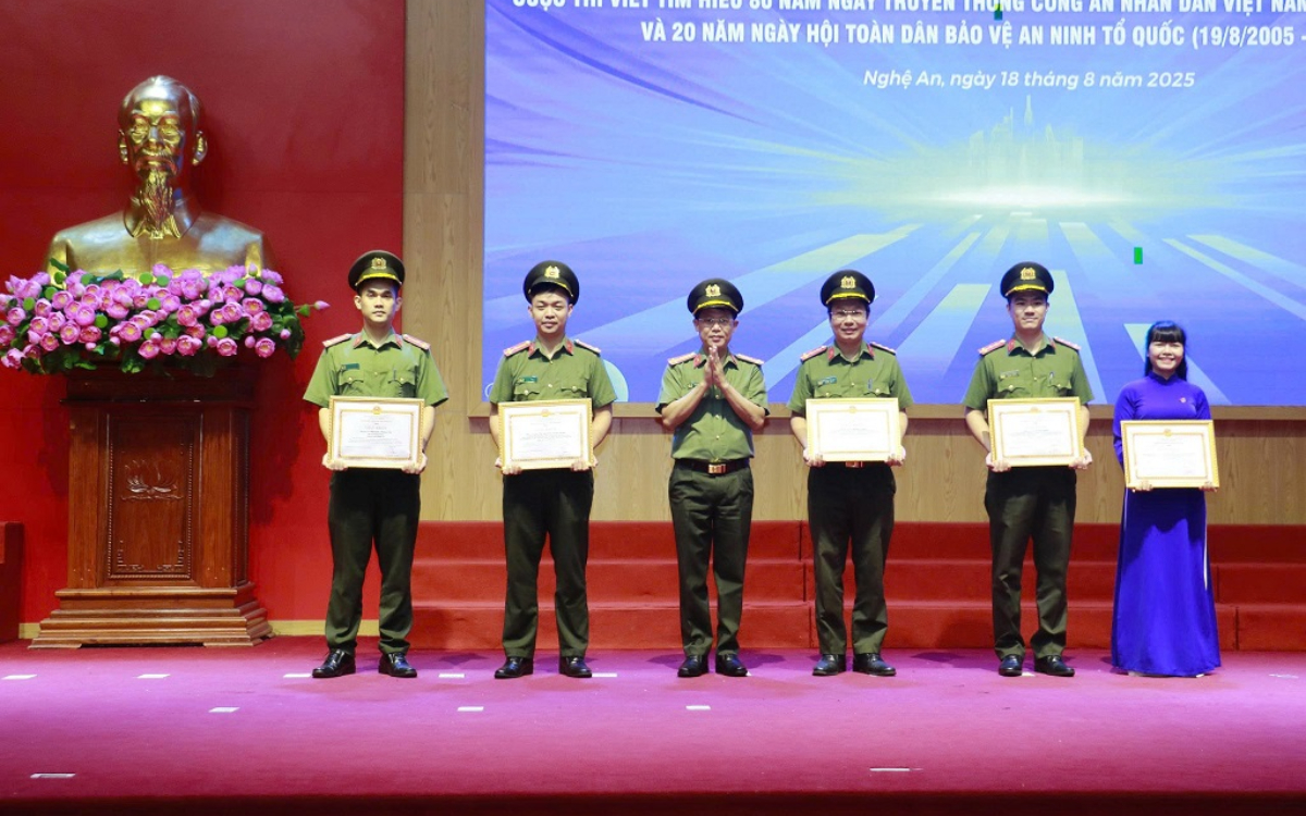 Trao giải Cuộc thi viết tìm hiểu 80 năm Ngày truyền thống CAND Việt Nam, 20 năm Ngày hội toàn dân bảo vệ ANTQ
