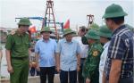 Lãnh đạo Công an tỉnh tham gia kiểm tra công tác ứng phó bão số 5 tại các địa phương ven biển