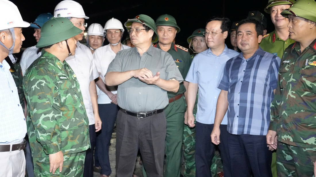 Thủ tướng Phạm Minh Chính trực tiếp chỉ đạo công tác phòng, chống bão tại Cảng Cửa Lò và Cảng Trung Lộc (Nghệ An)