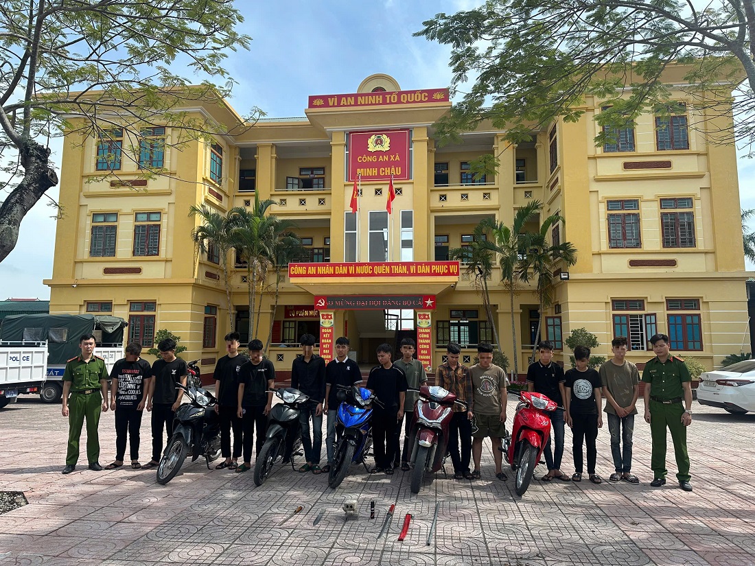 13 đối tượng bị bắt giữ cùng nhiều tang vật liên quan