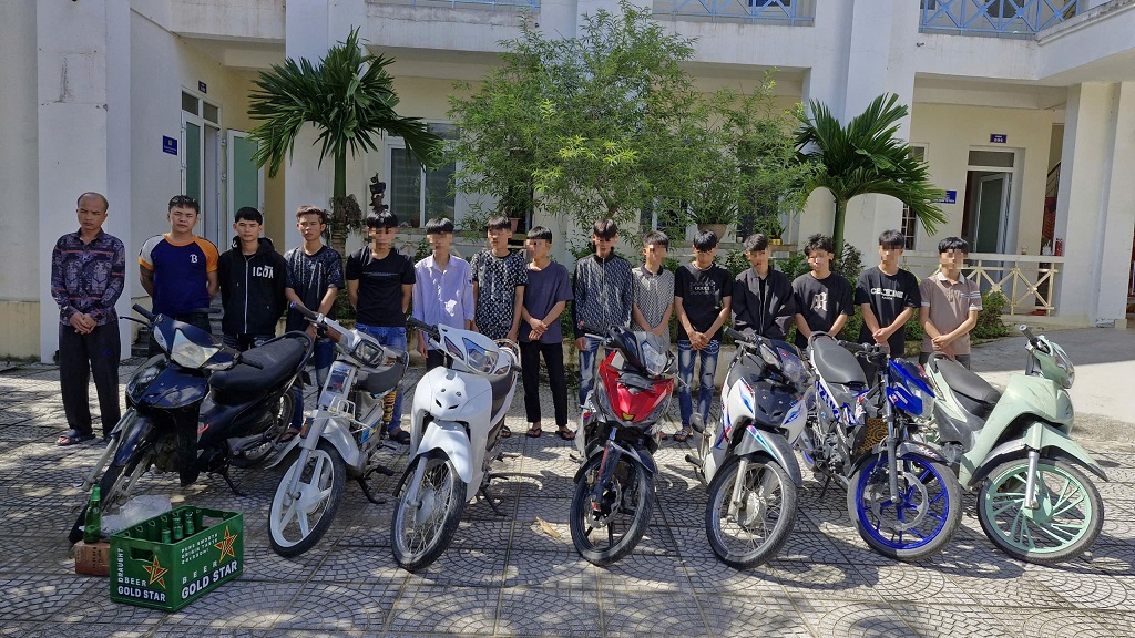 Công an xã Quỳnh Văn, tỉnh Nghệ An điều tra, làm rõ nhóm 16 đối tượng gây rối trật tự công cộng