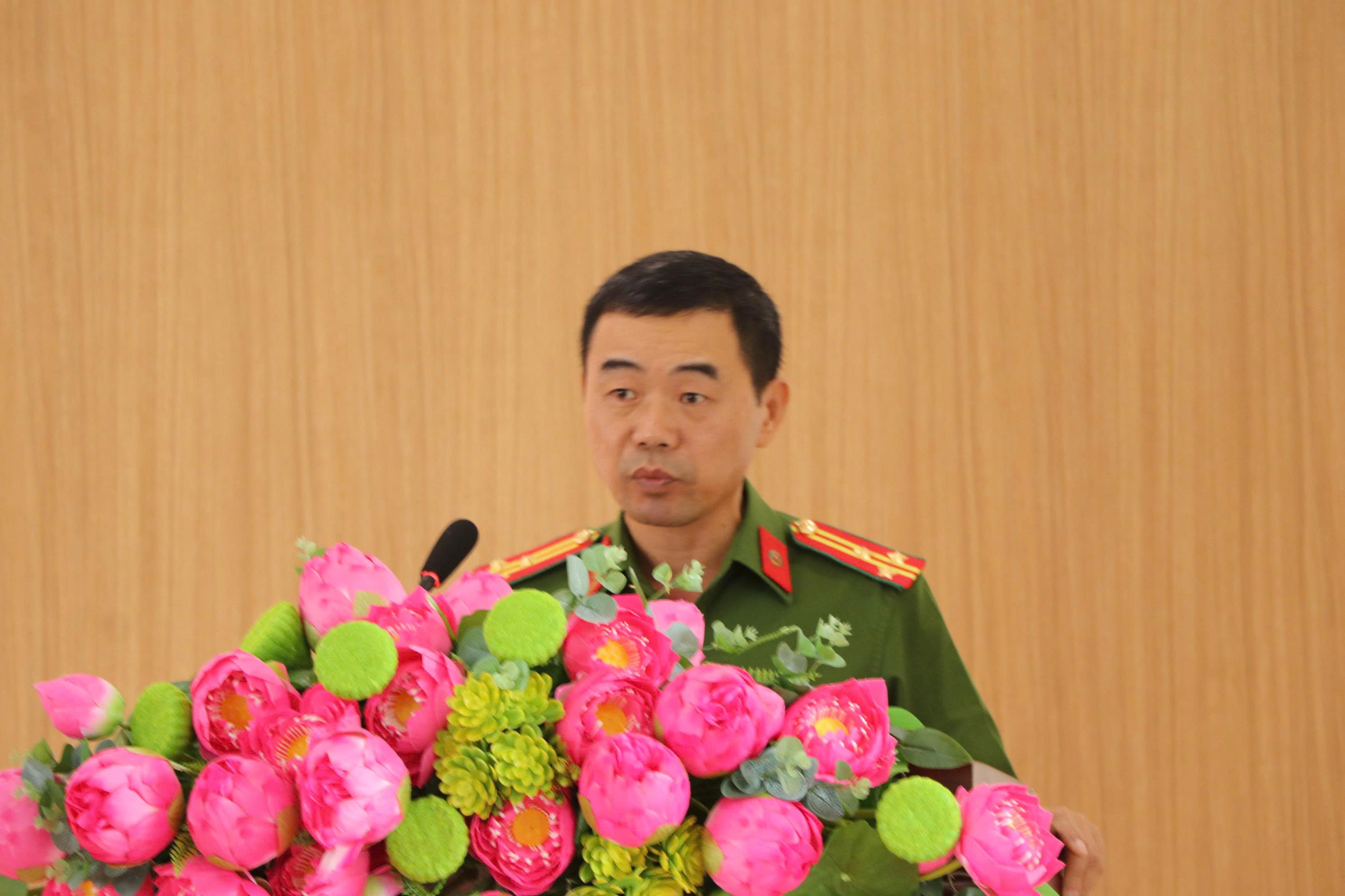 Lãnh đạo Trại Tạm giam phát biểu