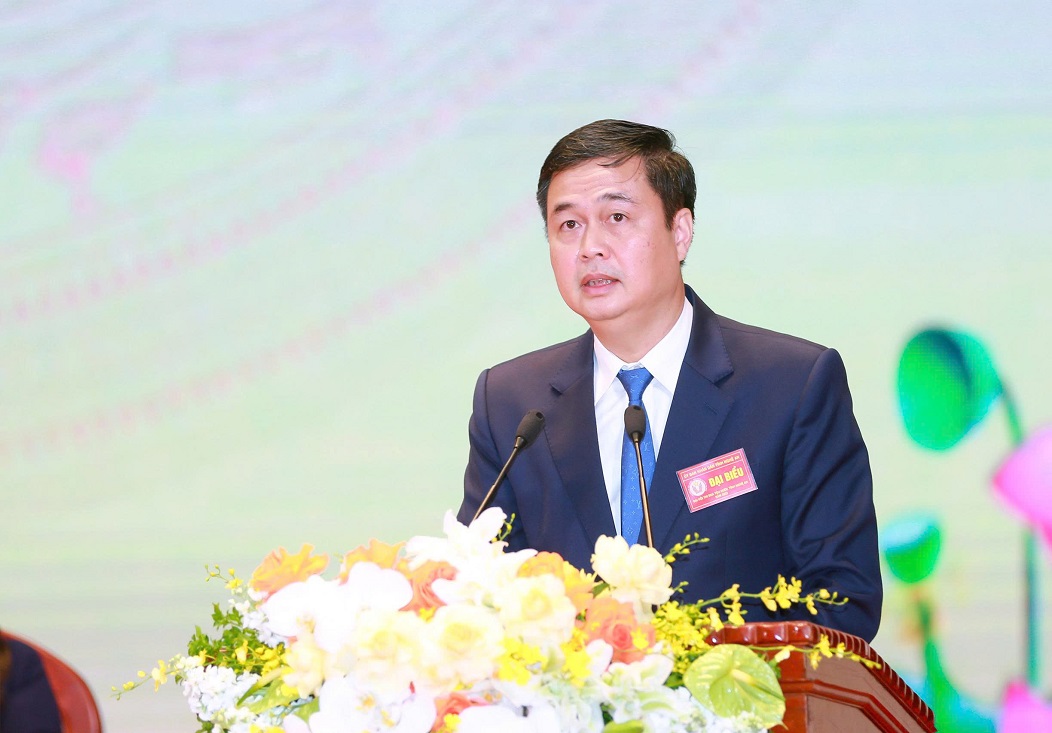 Đồng chí Phạm Huy Giang - Ủy viên Thường trực Hội đồng Thi đua khen thưởng Trung ương, Trưởng Ban Thi đua - Khen thưởng Trung ương phát biểu chỉ đạo tại Đại hội