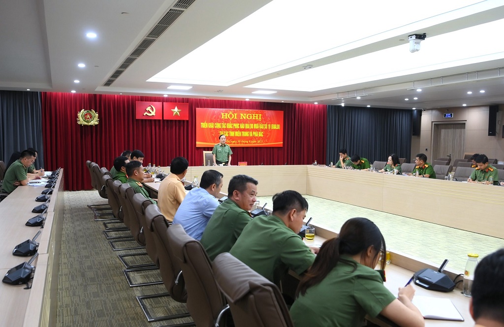 Toàn cảnh hội nghị tại Bộ Công an