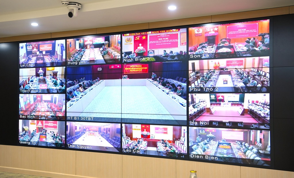 Hội nghị được tổ chức trực tuyến đến Công an các địa phương.