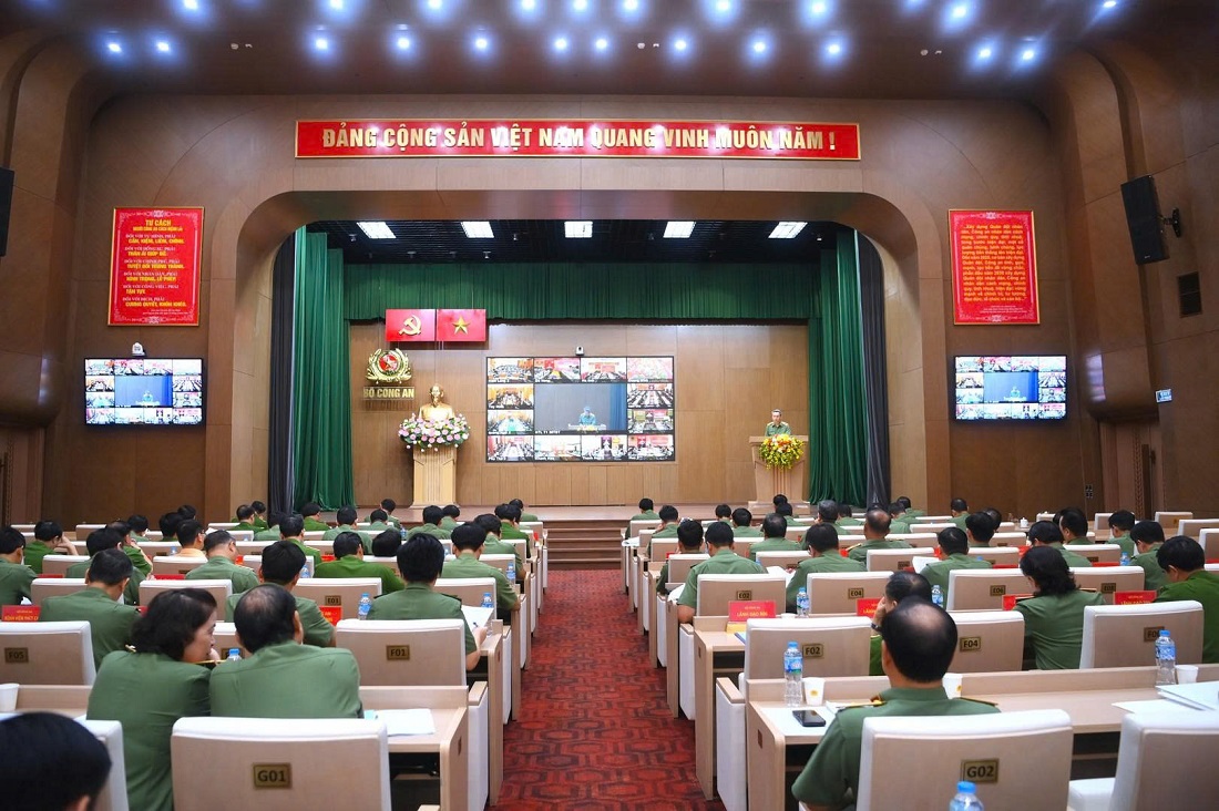 Toàn cảnh Hội nghị tại điểm cầu Bộ Công an