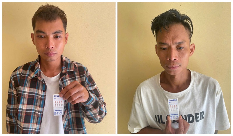 02 đối tượng đều dương tính với chất ma túy