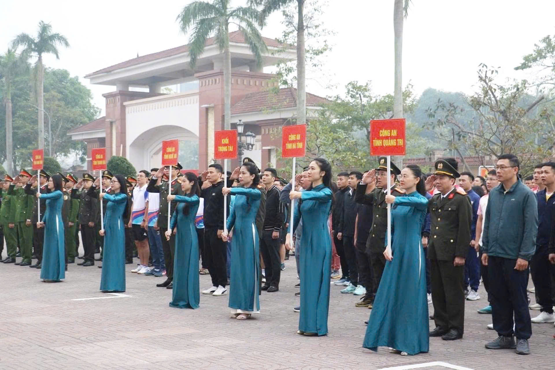 Hội thao thu hút các vận động viên đến từ Công an các tỉnh trong Cụm thi đua số 5 