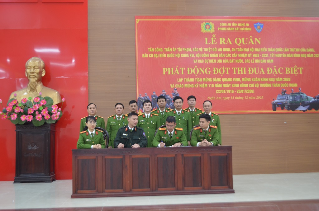 Ký kết giao ước thi đua, phấn đấu hoàn thành xuất sắc nhiệm vụ