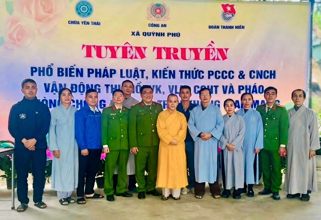 Một số hình ảnh tại buổi tuyên truyền ở chùa Yên Thái