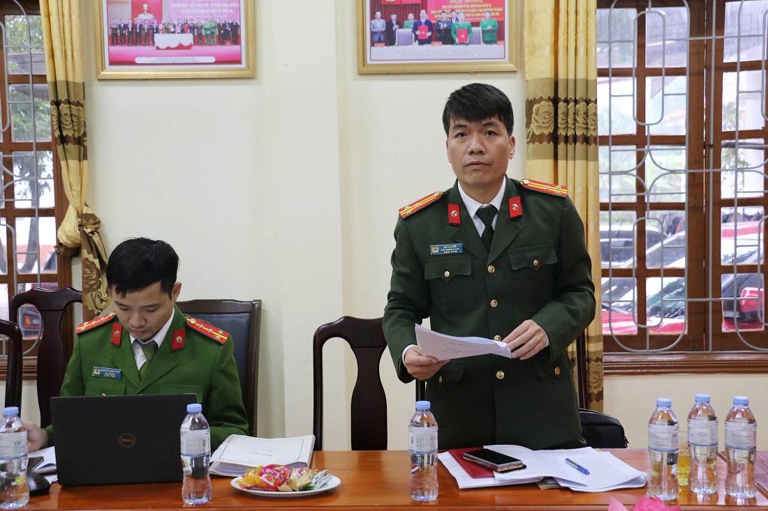 Đại diện Lãnh đạo Phòng Tham mưu phát biểu