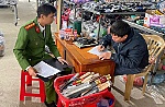 Công an xã Hạnh Lâm kiểm tra, tuyên truyền pháp luật về quản lý dao có tính sát thương cao