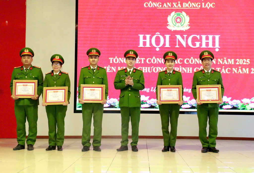 Công an xã Đông Lộc triển khai chương trình công tác năm 2026