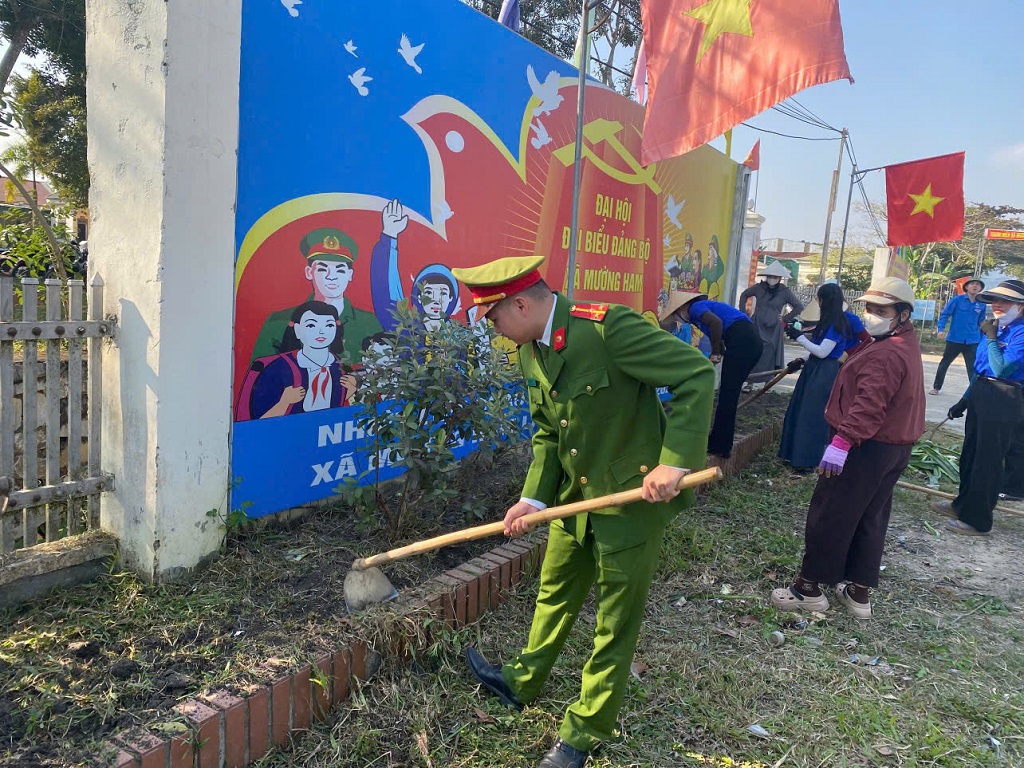 Lan tỏa hình ảnh đẹp người chiến sĩ Công an trong phong trào xây dựng nông thôn mới