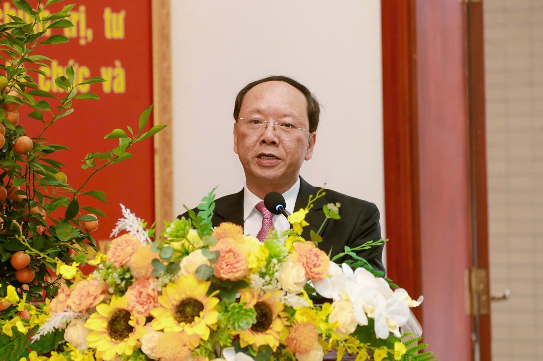 Đồng chí Bùi Thanh An - Ủy viên Ban Thường vụ Tỉnh ủy, Phó Chủ tịch Thường trực UBND tỉnh phát biểu tại buổi lễ