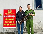 Công an xã Na Loi tăng cường thu hồi vũ khí, vật liệu nổ
