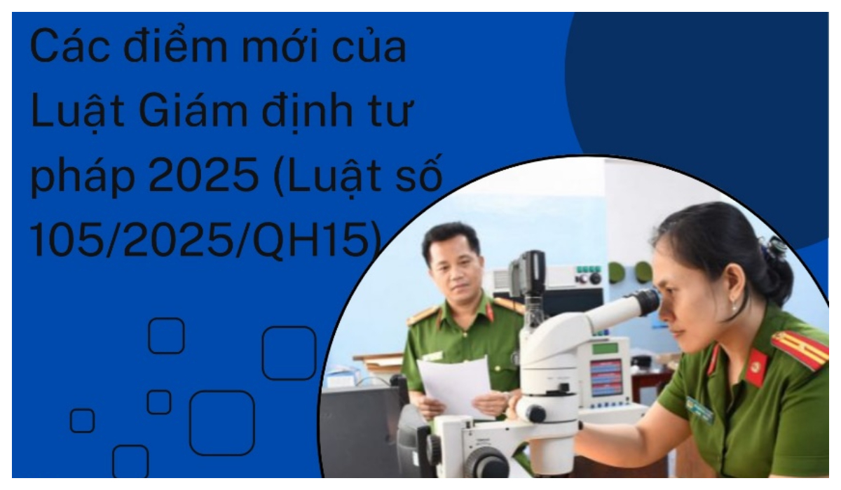 Các điểm mới của Luật Giám định tư pháp 2025 (Luật số 105/2025/QH15)