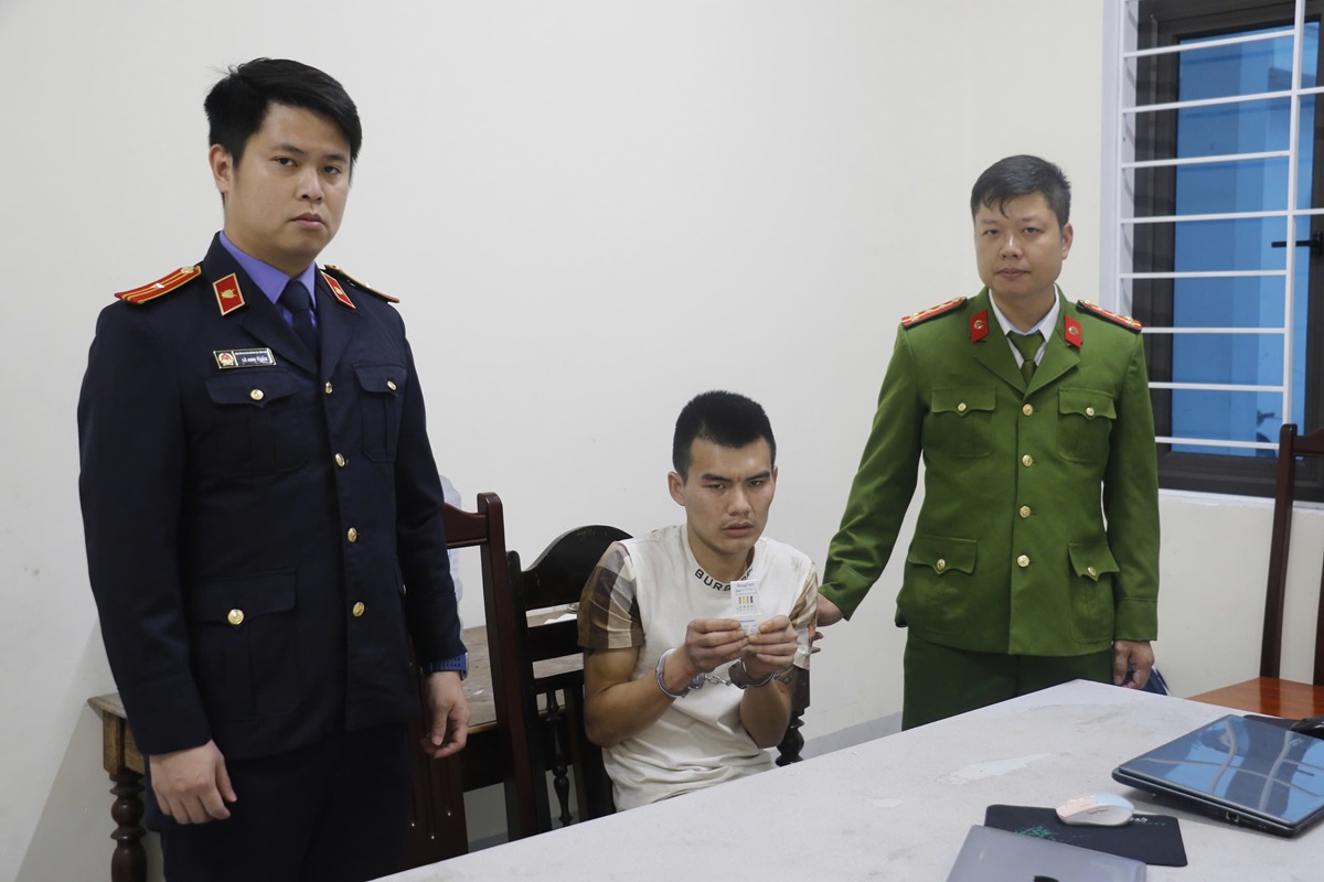 Đối tượng Mã Văn Vũ tại Cơ quan Công an