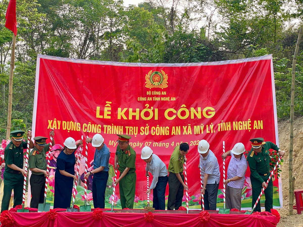 Khởi công xây dựng trụ sở Công an xã Mỹ Lý