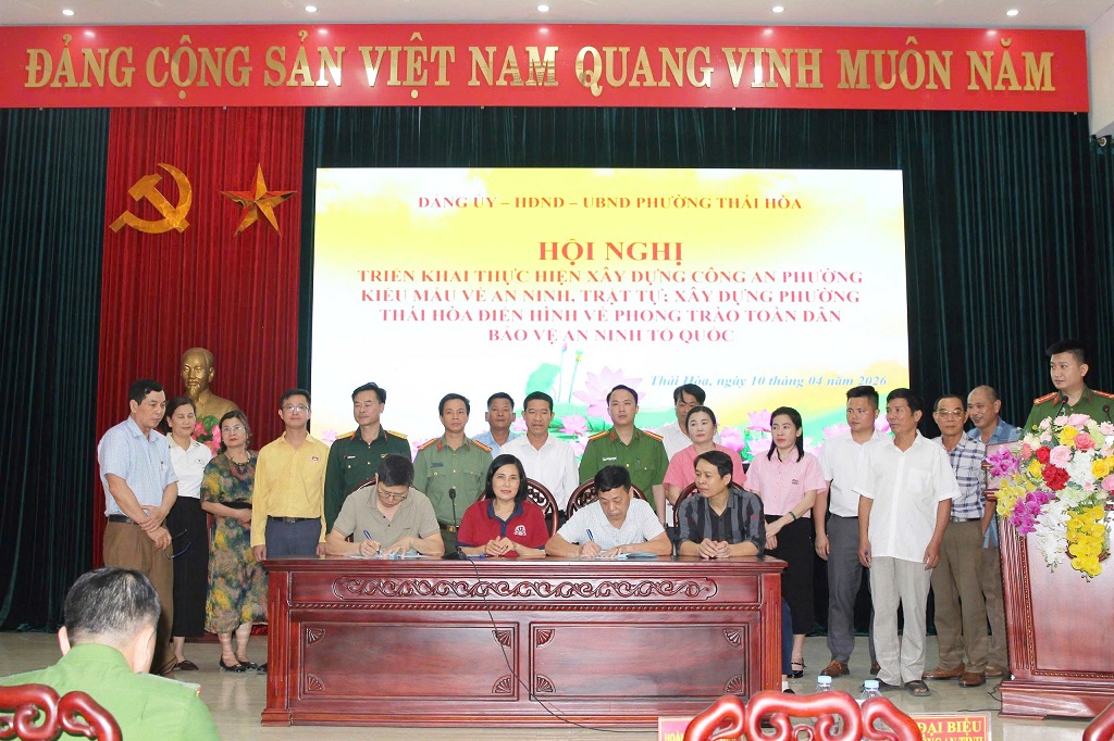 Phường Thái Hòa: Xây dựng Công an phường kiểu mẫu về an ninh, trật tự; phường điển hình về phong trào toàn dân bảo vệ ANTQ