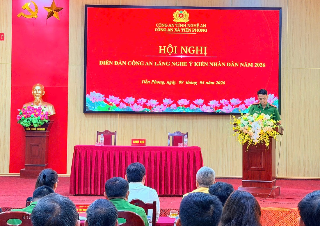 Công an xã Tiền Phong tổ chức Diễn đàn 