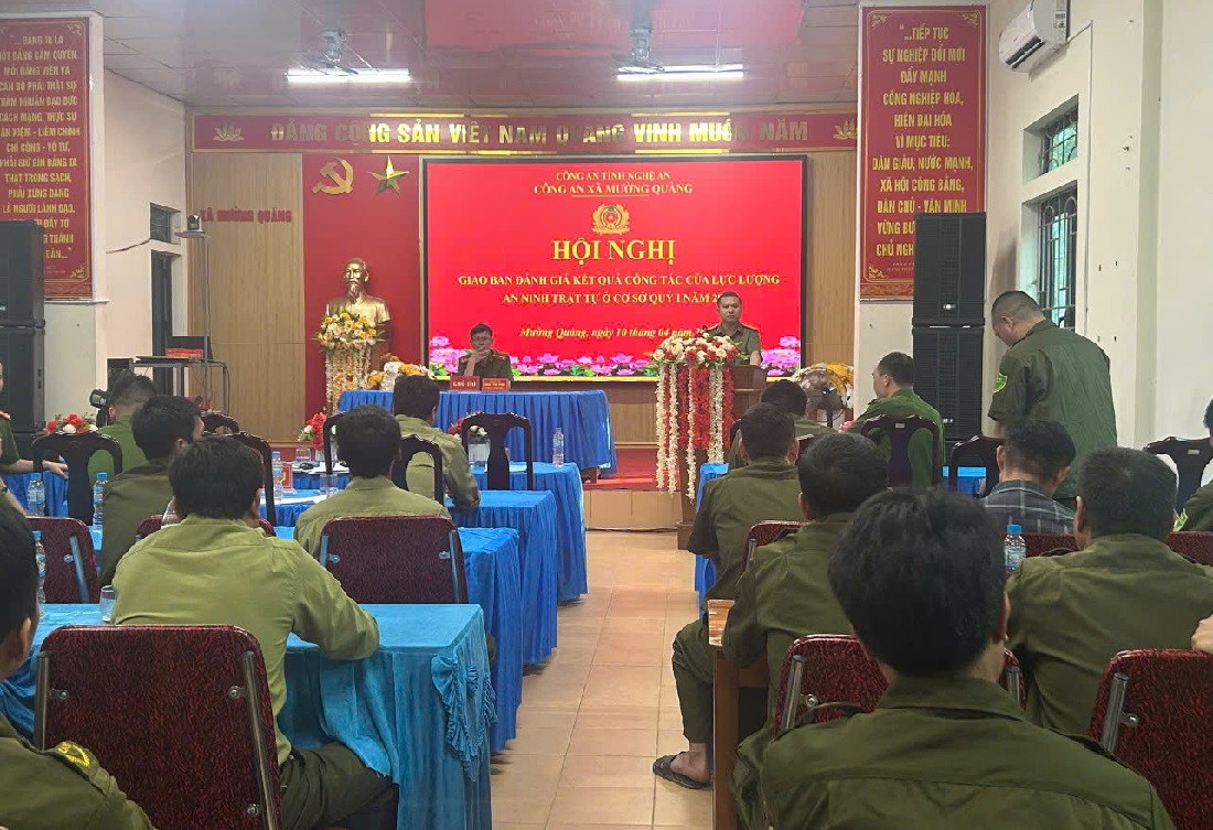 Công an xã Mường Quàng giao ban lực lượng bảo vệ ANTT ở cơ sở