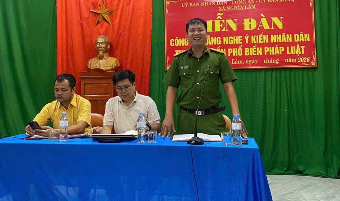 Công an xã Nghĩa Lâm tổ chức diễn đàn “Công an lắng nghe ý kiến nhân dân”