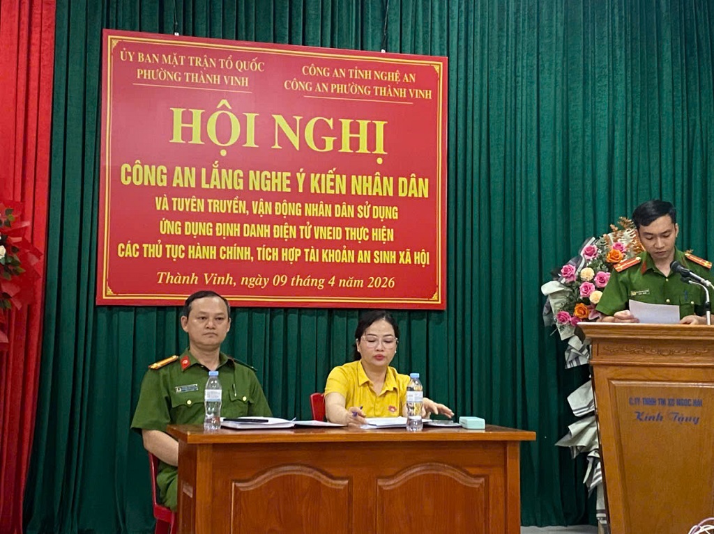 Công an phường Thành Vinh giải đáp, ý kiến, kiến nghị của người dân