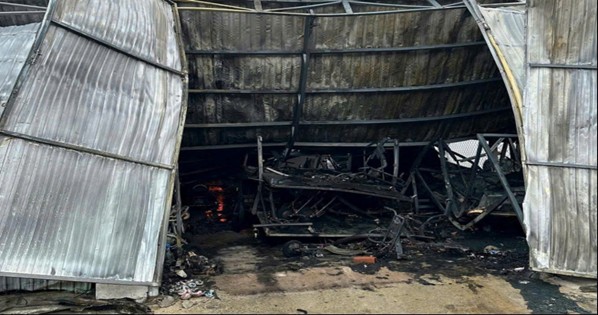 Hình ảnh hiện trường vụ cháy xe điện vào ngày 26.02.2026 tại nhà ông L.V.C