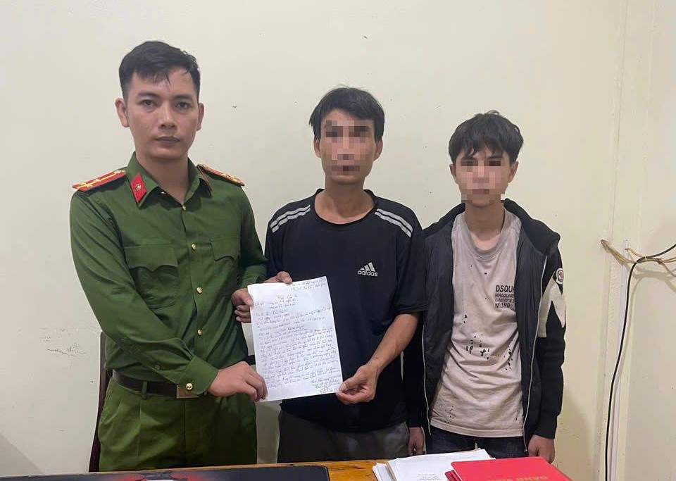 Gia đình em L. viết thư cảm ơn Công an xã Giai Xuân 