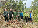 Công an xã Chiêu Lưu phối hợp liên ngành tuần tra, bảo vệ rừng